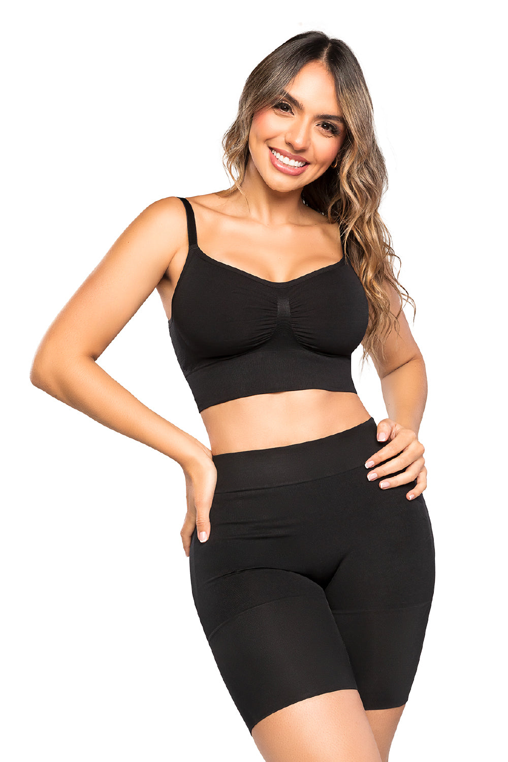 🆕 SHORT MOLDEADOR 🇺🇸 SMI4052CERO COSTURAS – BLACK Y COCOA REALCE NATURAL Y CONFORT DIARIO