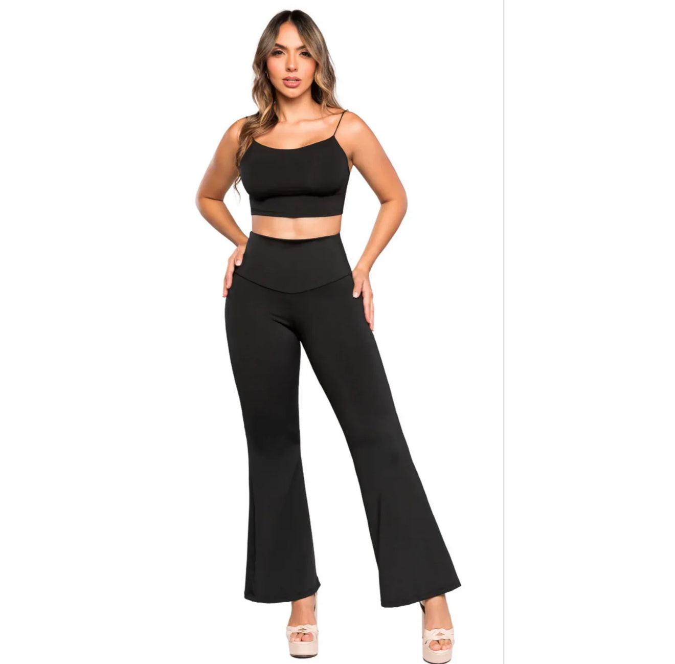 Leggins con faja interna bota campana 0092 ultrainvisible