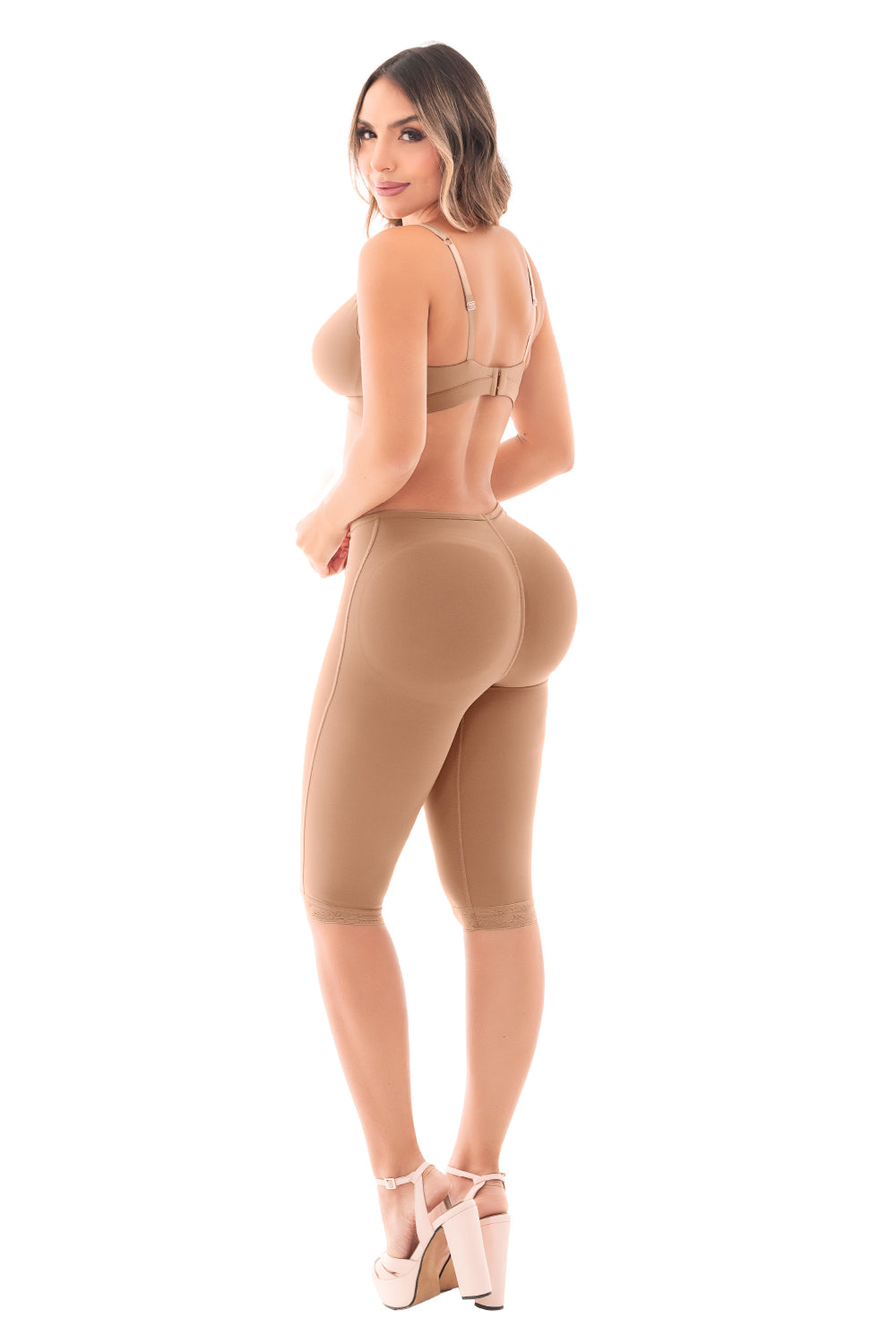 PANTY TIPO SHORT DESCADERADO SMI04057 HASTA LA RODILLA CON EFECTO BBL