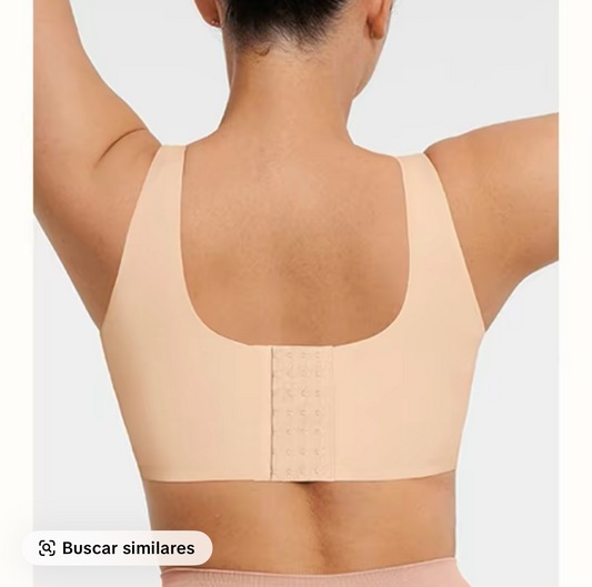 Seamless Comfort Bra Everyday Wear Soft Nude Color for Everyday Wear Comfort with Steel Bones & Adjustable Straps