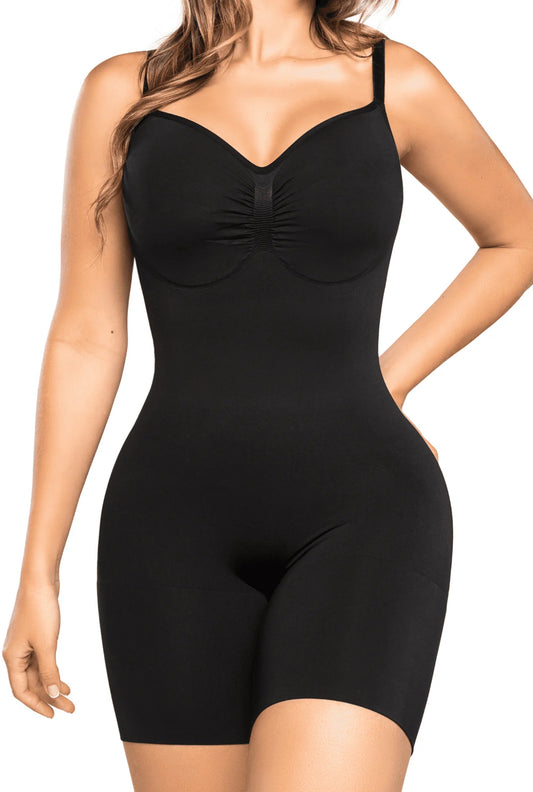 🆕 FAJA SEAMFREE 🇺🇸 PUSH UP GLUTES APROVED Y ESCOTE DE ESPALDA SMI7148 BLACK