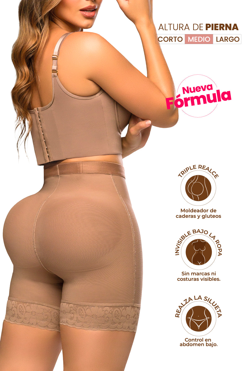 🆕 TRIPLE REALCE 🇺🇸short PANTY ULTRA INVISIBLE LEVANTA GLÚTEOS SMI04024