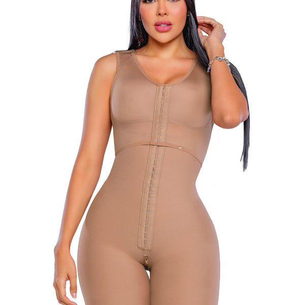 - Faja SMI7121 LA AFORTUNADA con brasier integrado y triple efecto lifting
- Vista completa media pierna con ajuste progresivo
- Diseño posterior sin costuras y panty invisible de regalo